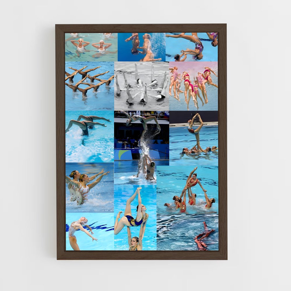 Poster Synchronized swimming synchronisation – affiche Natation synchronisée (vue 5)